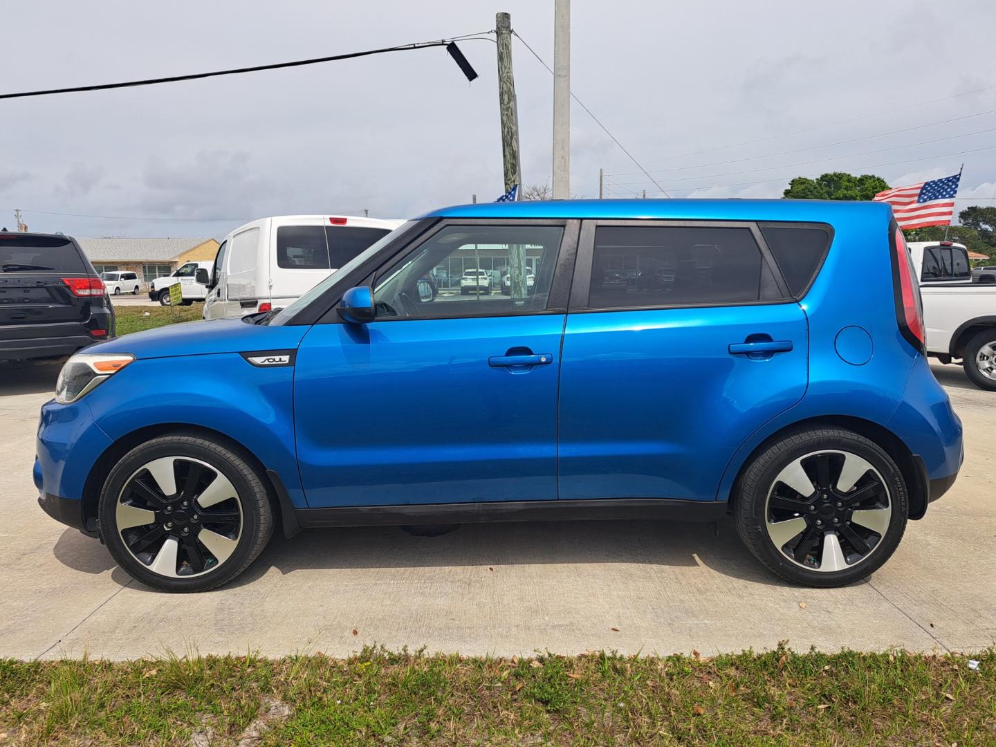 2017 Blue Kia Soul + (KNDJP3A50H7) with an 2.0L L4 DOHC 16V engine, 6A transmission, located at 1181 Aurora Rd, Melbourne, FL, 32935, (321) 241-1100, 28.132914, -80.639175 - Photo#0